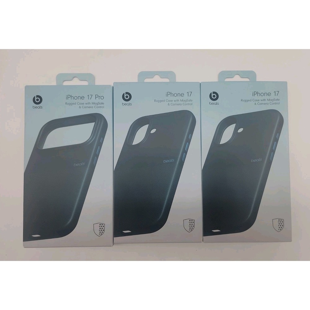 Lot of 3 Apple iPhone 17 Rugged Beats Case MagSafe Camera Control Rocky Blue NEW